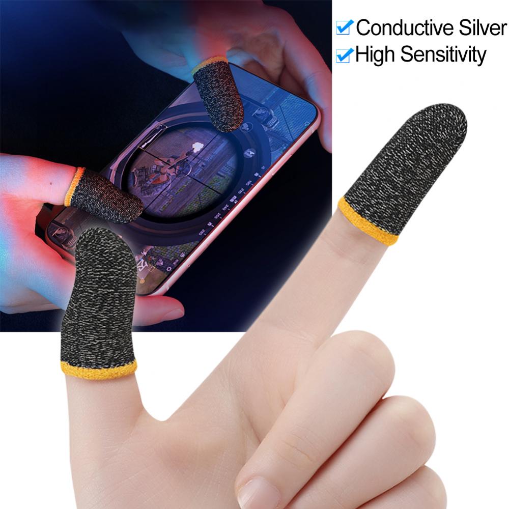 Ademend Game Controller Vinger Cover Zweet Proof Niet-Kras Gevoelige Touch Screen Gaming Vinger Duim Mouw Handschoenen 2 Stuks