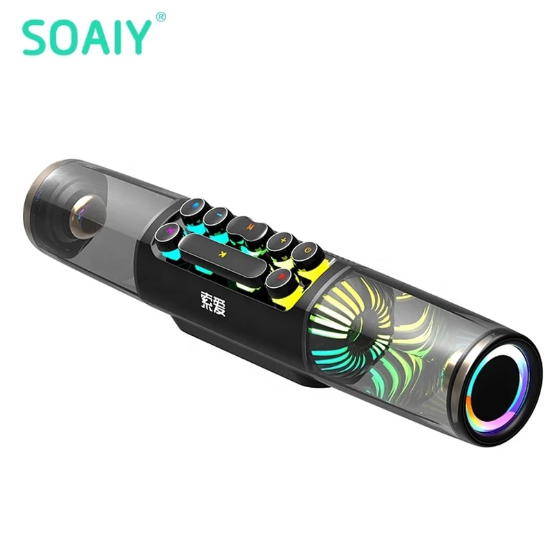 Soaiy SH19s Bluetooth Speaker High-Power Rgb Gaming Speaker Draadloze Bass Kolom Subwoofer 3D Surround Soundbar Computer Speaker