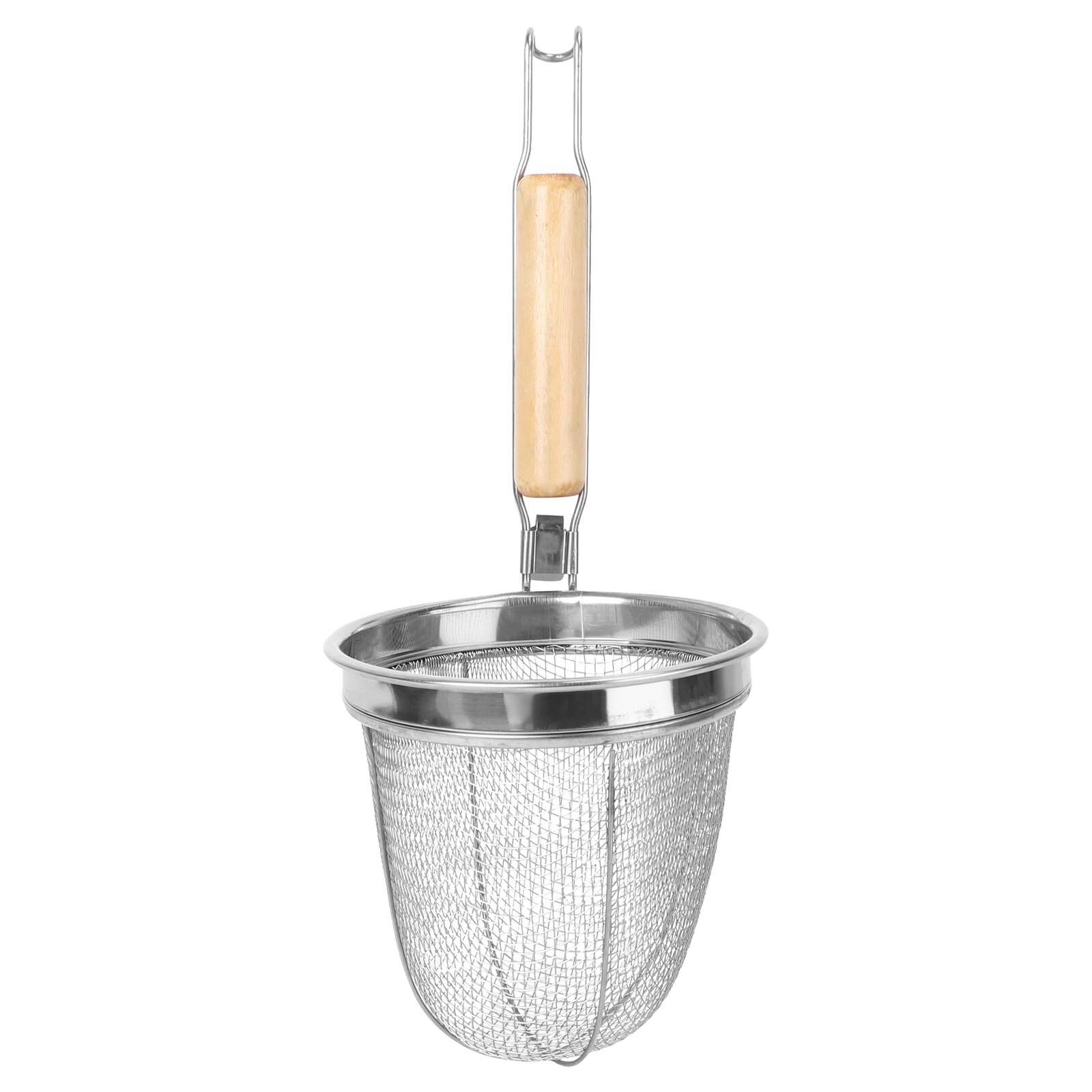 Kitchen Stainless Steel Big Mesh Food Dumpling Noodle Strainer: Default Title