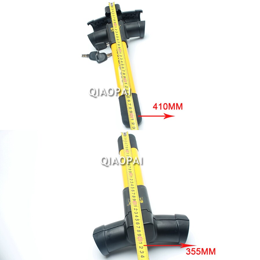 1pcs Universal T Type Automobiles Steering Wheel Lock Car Anti-theft Devices Auto Telescopic Elastic Crescent Key Lock System