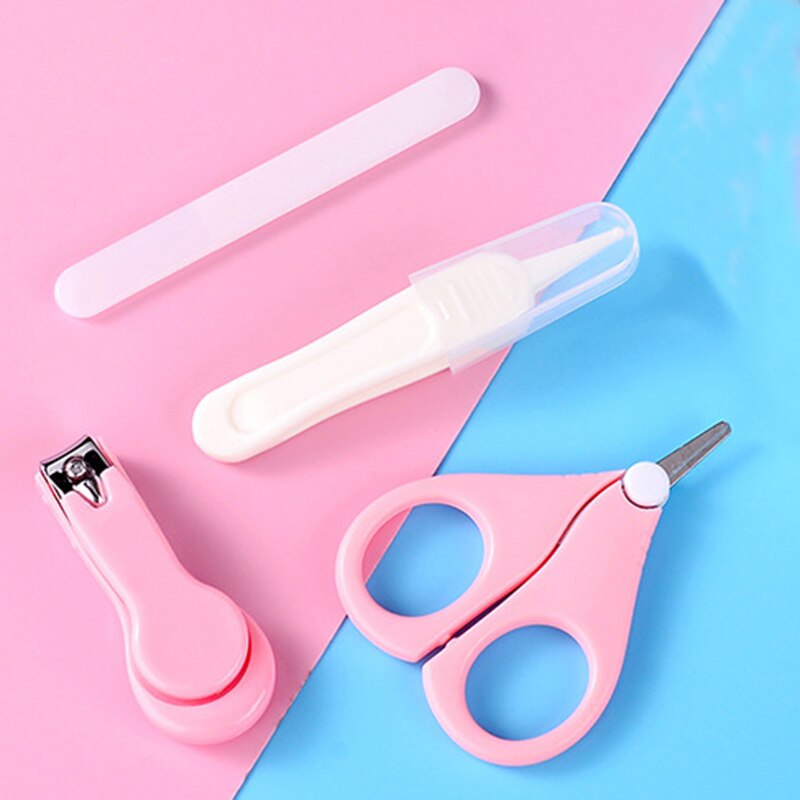 4pcs Baby Healthcare Kits Baby Nail Care Set Infant Finger Trimmer Scissors Nail Baby Cleaning Toils Nail Care