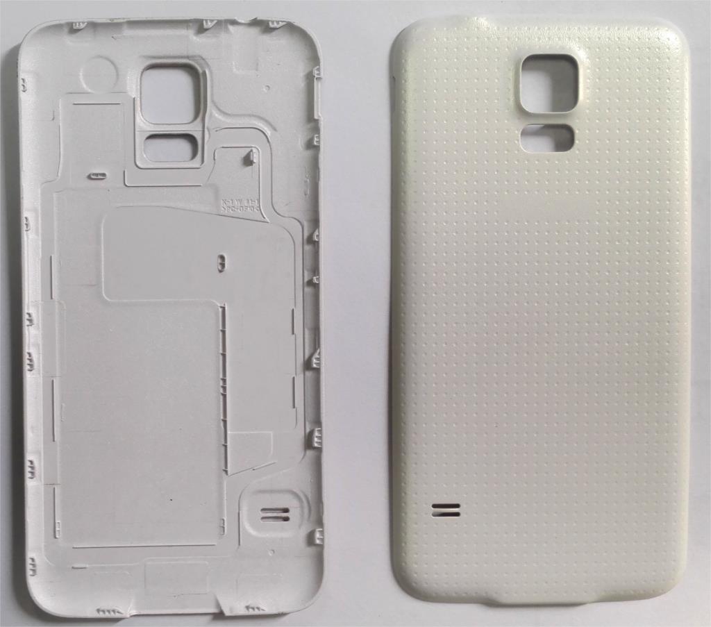 Back battery door cover for Samsung Galaxy S5 i9600 G900 Rear housing for Galaxy S5 mini G800 back cover case with 1x film: For S5mini / white without ring