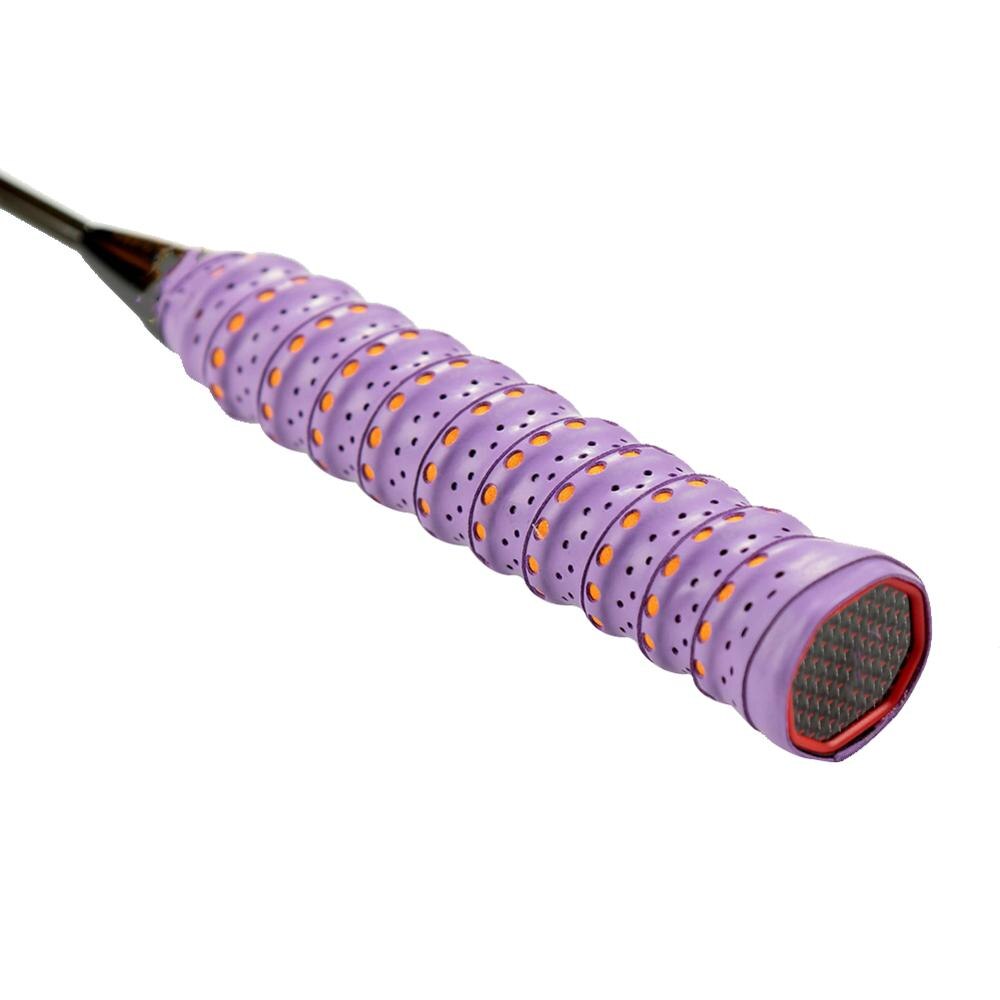 5 Kleuren Racket Grip Tape Kiel Rib Antislip Super Absorptie Racket Overgrip Zweetband Voor Badminton, tennis, Fiets Csv: Purple