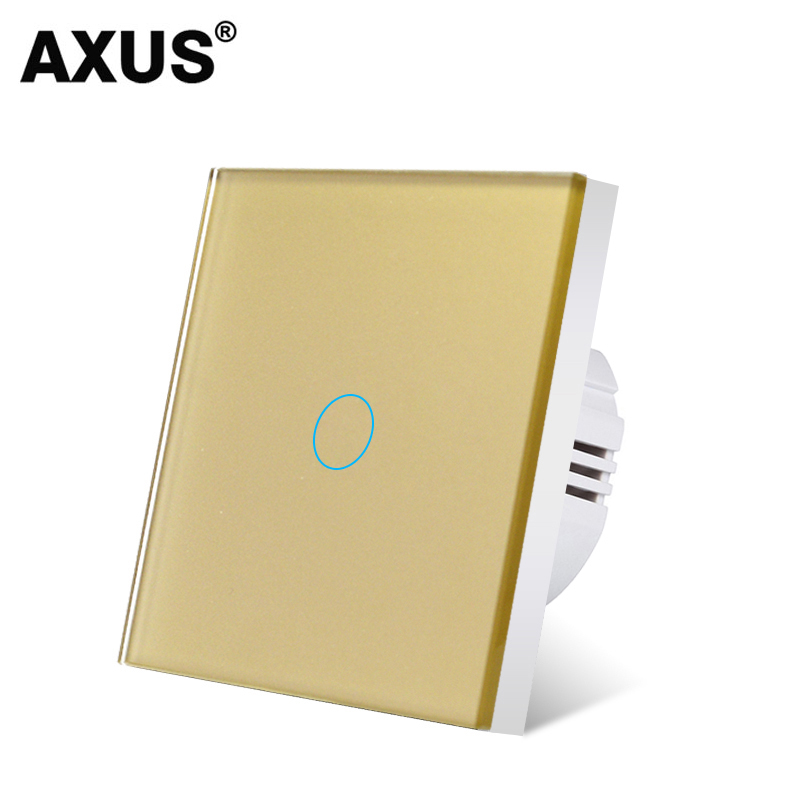 AXUS Touch Switch EU Light Sensor Switches Crystal Glass LED Button Panel Power AC100-240V 1/2/3 Gang Wall Lamp Interruttore: Bundle7