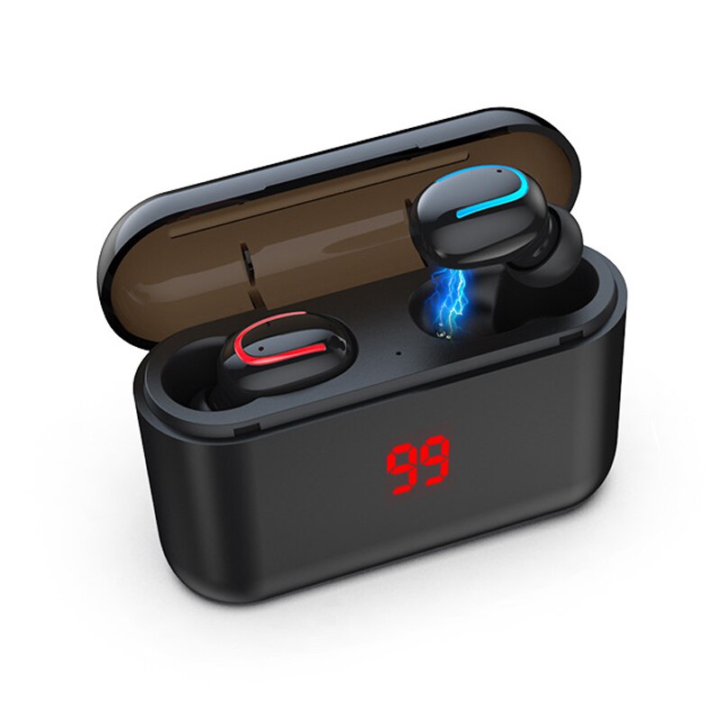 Auriculares HBQ Q32 TWS inalámbricos con Bluetooth 5,0, Auriculares deportivos manos libres, auriculares para Gaming estéreo 3D con micrófono de carga Bo: Binaural U