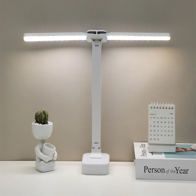 LED-bureaulamp USB oplaadbare tafellamp 3-niveaus dimbaar Touch bureauverlichting Oogbescherming Opvouwbaar voor slaapkamer Bureaulamp