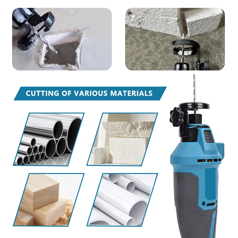 Cordless Drywall Cut-Out Tool Brushless 3 Gears Rotary Saw Efficient Cutting Wood Sheetrock Power Tools For Makita 18V Battery