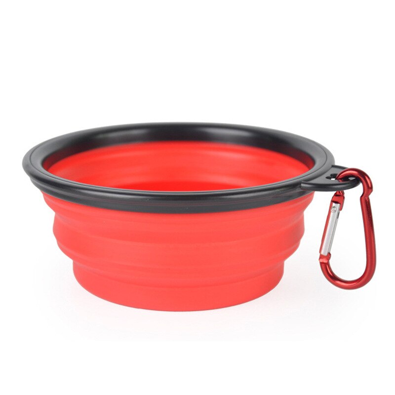 Silicone Collapsible Foldable Dog Bowl Candy Color Outdoor Travel Portable Puppy Food Container Water Feeder Dish Feeding Bowl