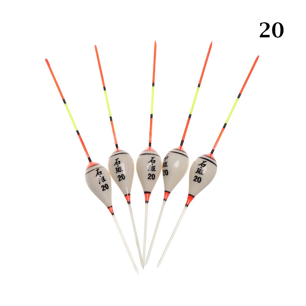 5pcs Fishing Floats Weight Tail Bobber Paulownia Wood Float Slip Fishing Bobber Fishing Lure Fish Tools Fishing Accessories: 20