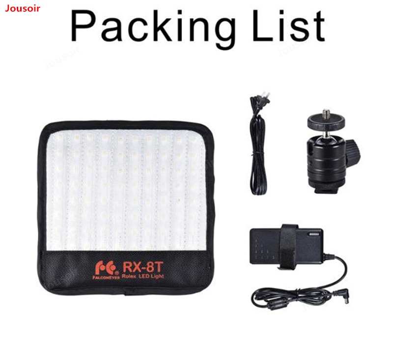 FalconEyes RX-8T Tageslicht Tragbare LED Foto Video Licht 90 stücke Wasserdichte flexibel Rollbar Tuch Lampe für Schießen CD50 T03 P