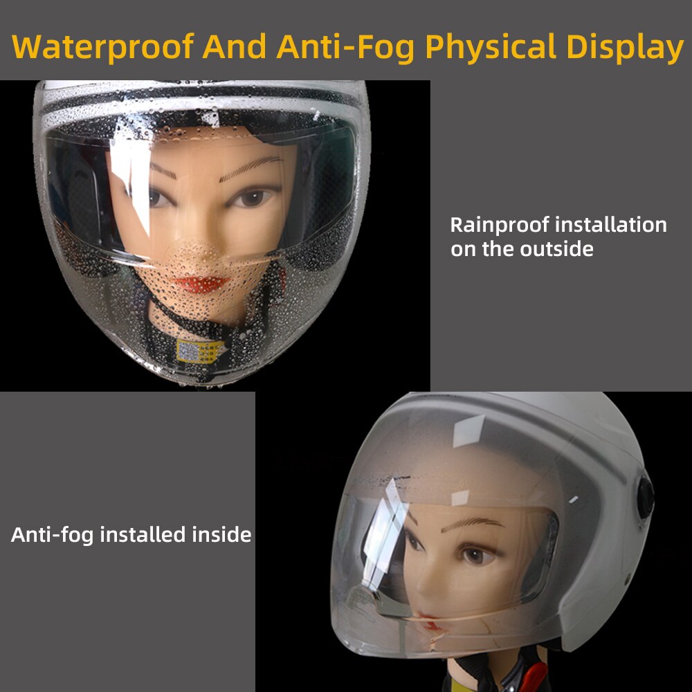 Hippcron Motorcycle Helmet Optional Clear Rainproof Film Anti Rain Clear Anti-Fog Patch Screen for Universal Helmets