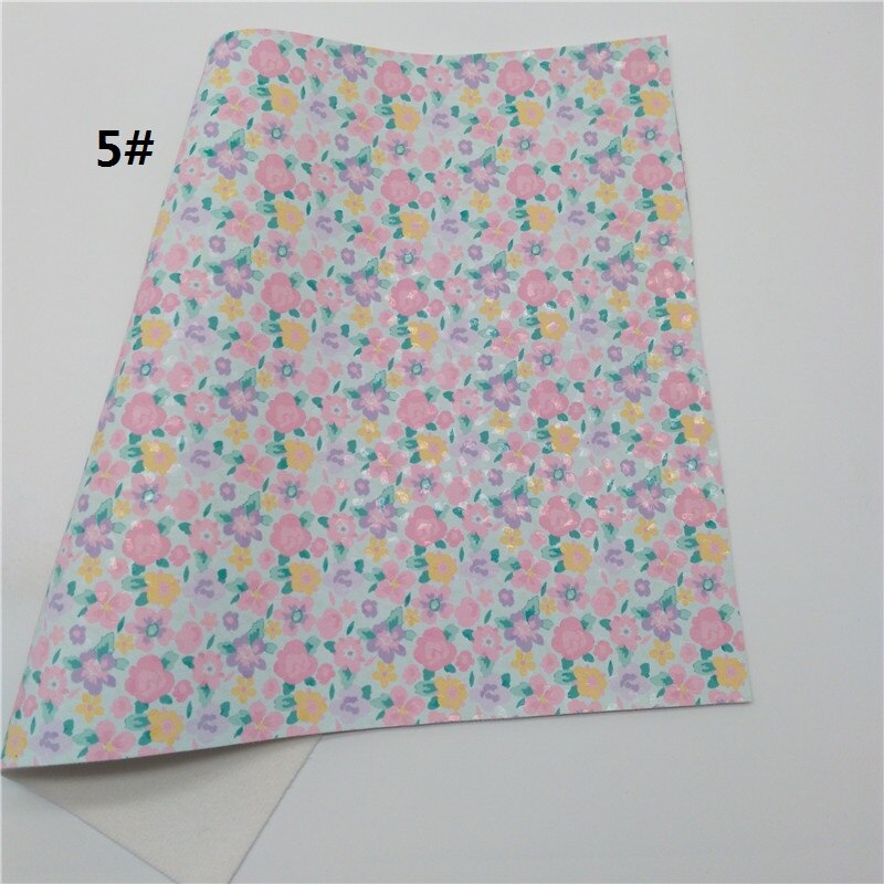 1PC 21X29CM Bloemen Faux Leer Stof, Synthetisch Leer Stof Lakens, PU Leer Voor Maken Bows LEOsyntheticoDIY T248: 5