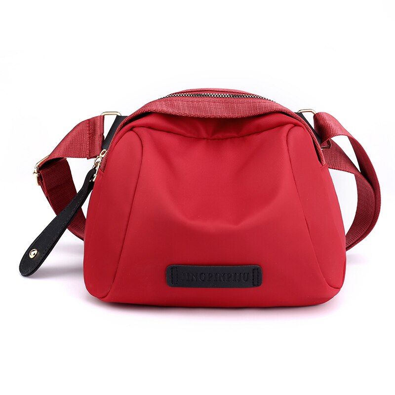 Sac à bandoulière en Nylon pour femmes, sac Simple de bonne , sac de styliste à la: Rouge