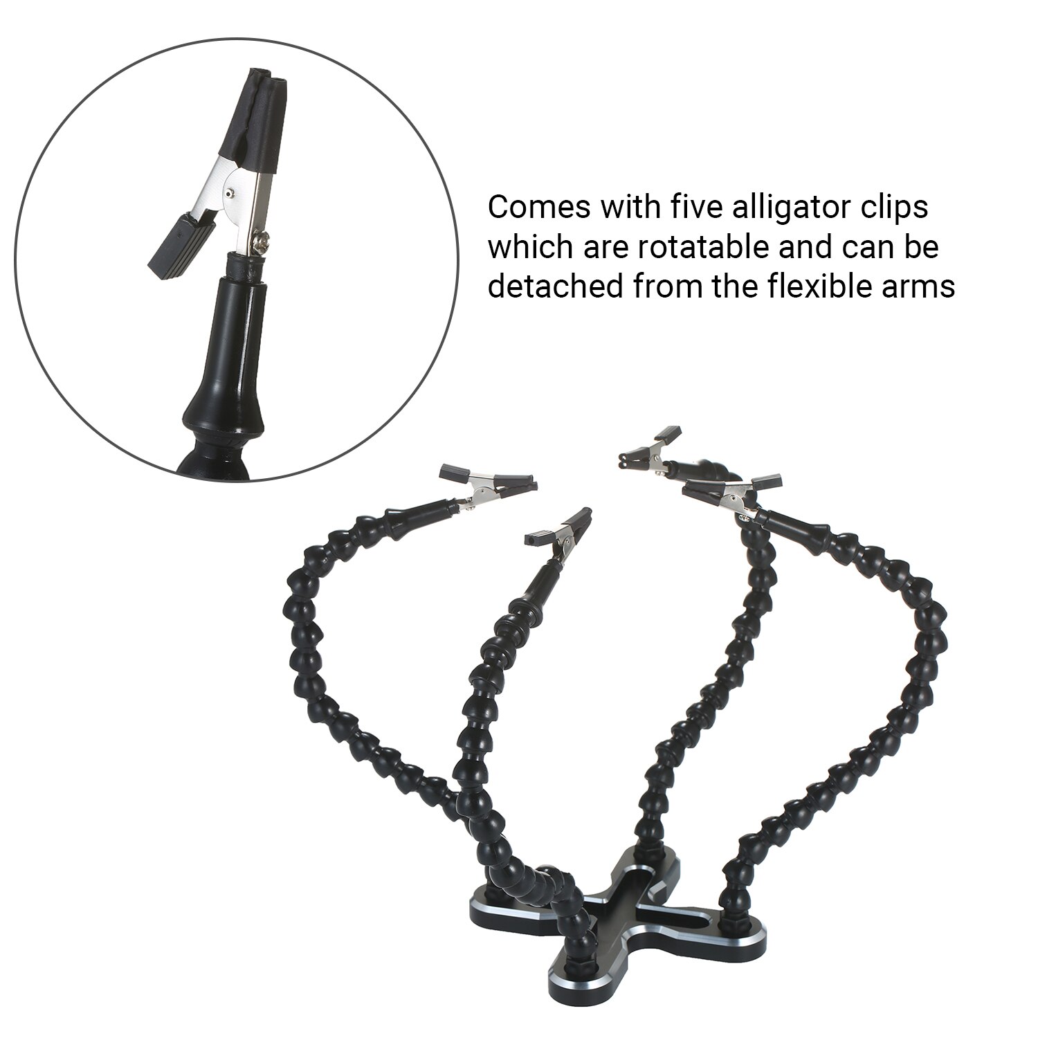 Stacja lutownicza naprawa spawalnicza trzecia ręka wielofunkcyjny narzędzie spawalnicze PCB uchwyt elastyczny 4 ramię stojak ze stopu