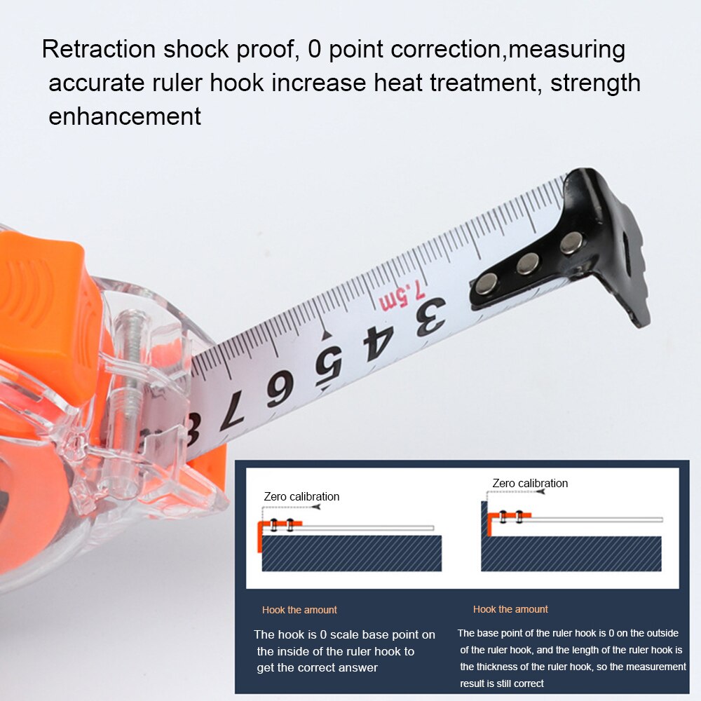 5M/7.5M Steel Measure Tape Steel Tapes Retractable Tapeline Woodworking Tools Measurement Metric System Gauging Tools