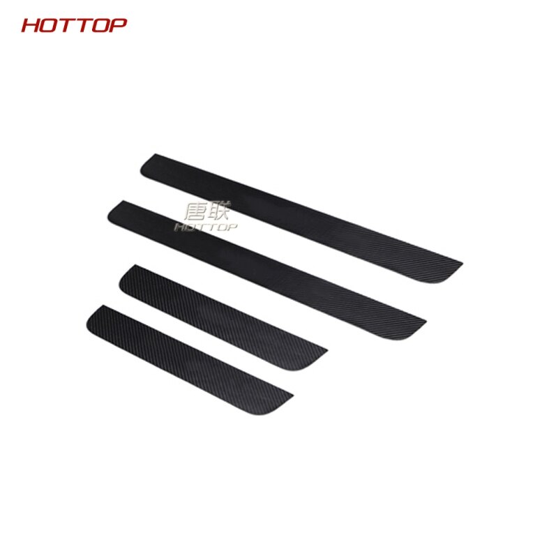 PU leather Carbon fiber Carstyling Door Sill Scuf... Grandado