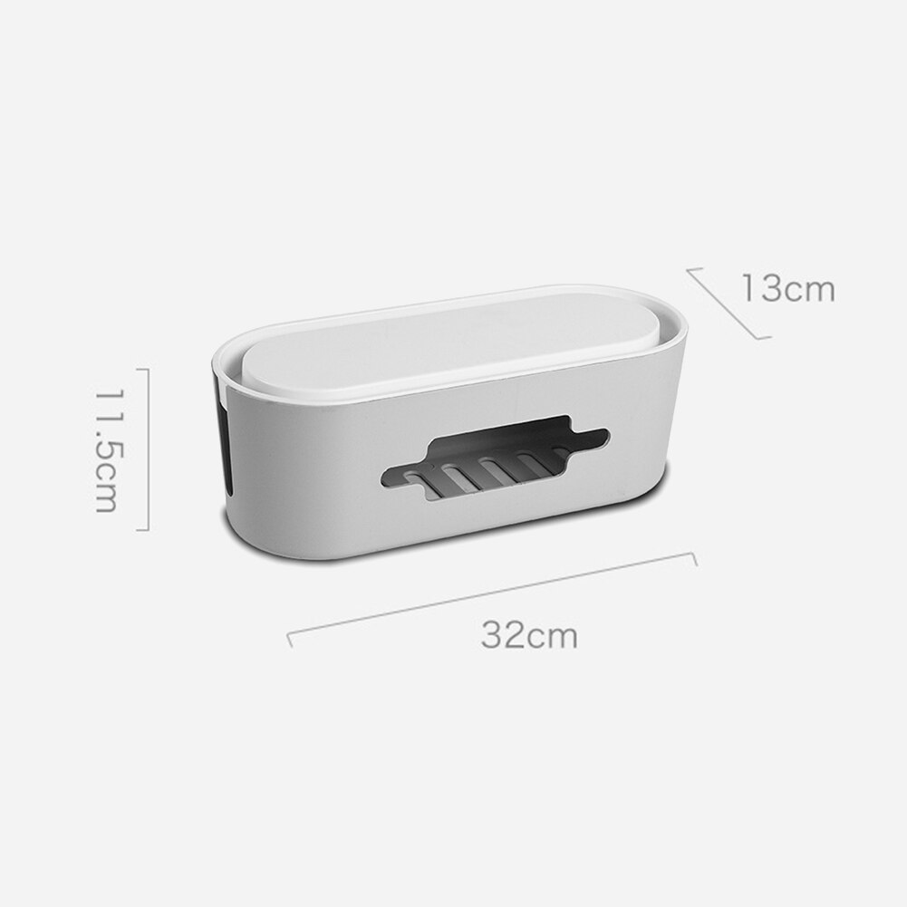 Cable Storage Box Power Strip Wire Case Anti Dust Charger Socket Organizer Network Line Storage Bin Charger Wire Management: D 32x13x11.5cm
