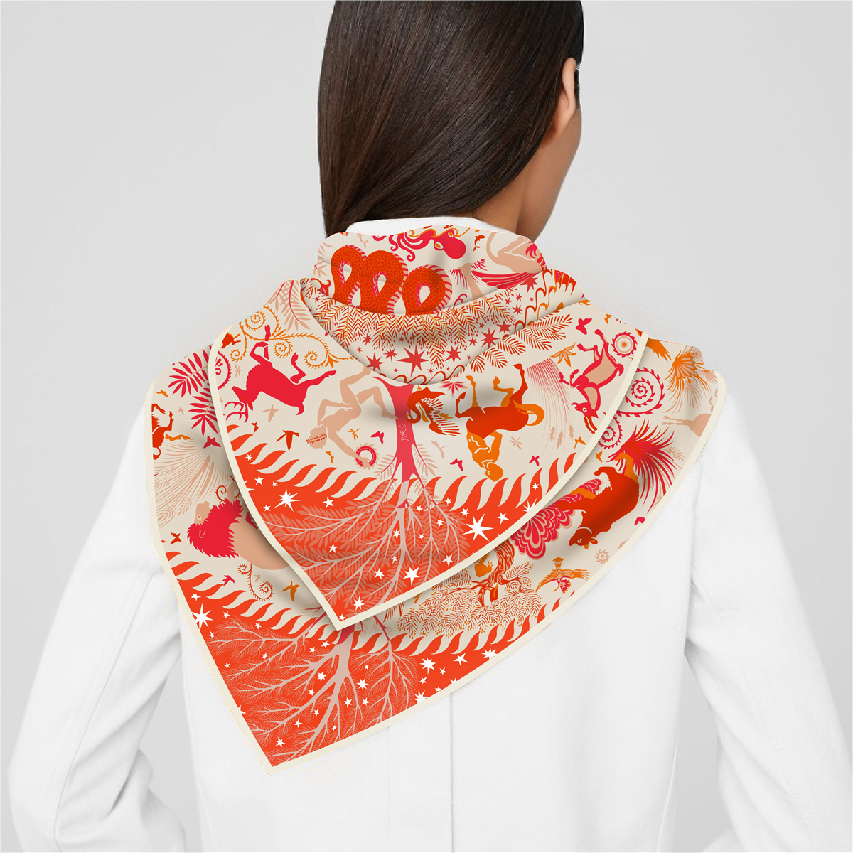 Foulard en soie sergé cheval Animal 90cm, châle à la , de luxe, carré, Hijab pour femmes, Bandana, Foulard, foulard de tête