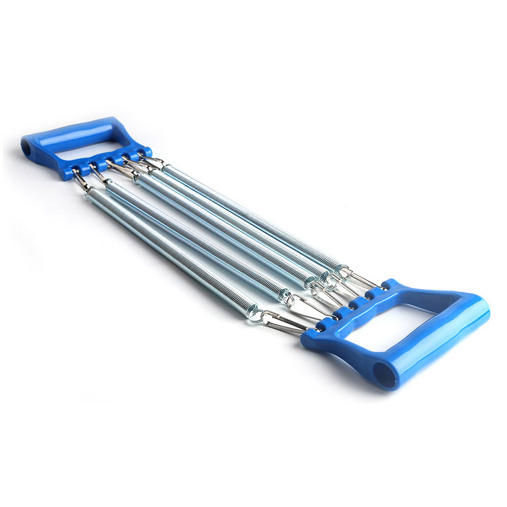 Chest Arm Expander Plastic Handle Hand Gripper Arm Pull Bar Weight Exerciser with 5 Springs &T8