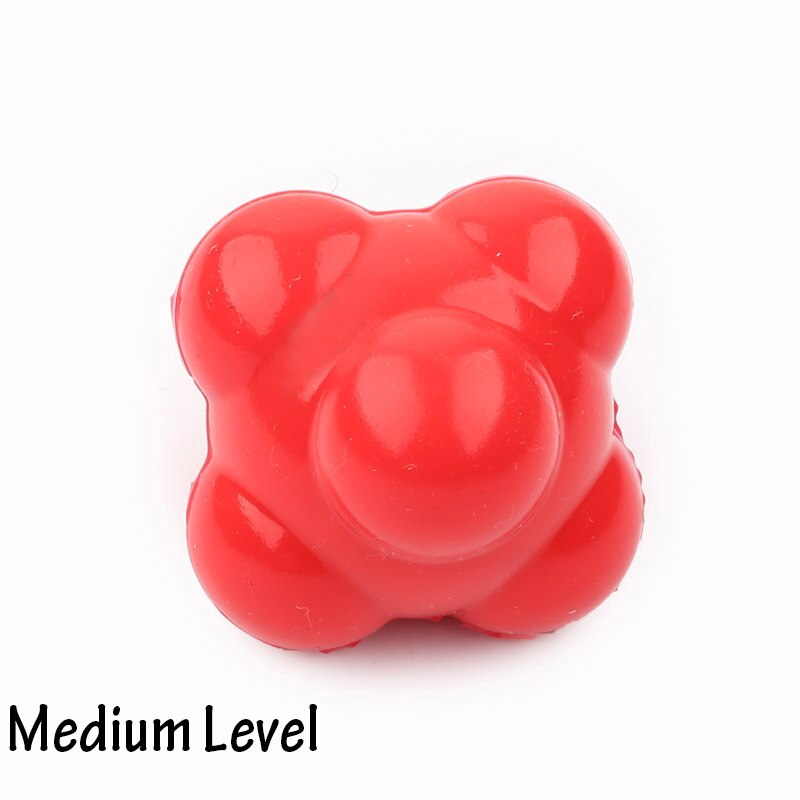 Boule hexagonale en Silicone solide, équipement d'entraînement pour la Coordination de l'agilité et des réflexes: Rouge