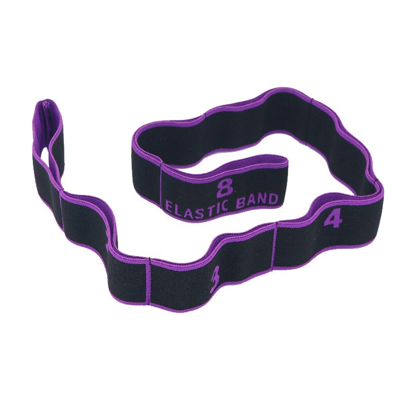 Yoga stretchband band weerstandsband elastische dansband training rallyband fitness stretchen crossfit fitnessapparatuur: Paars 