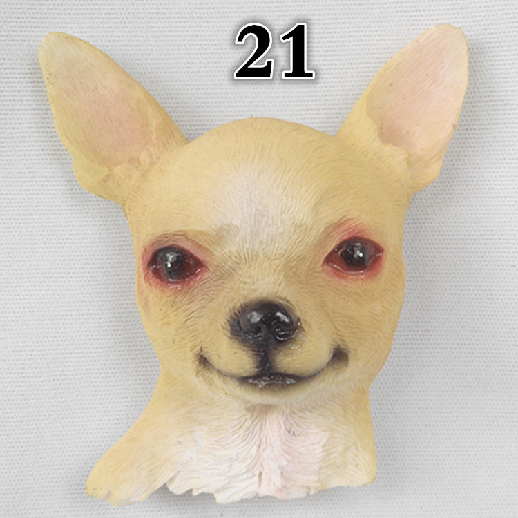 Realistic Pet Dog Fridge Magnets Resin Strong Magnet Refrigerator Stickers Souvenir Cartoon Fridge Sticker Decor
