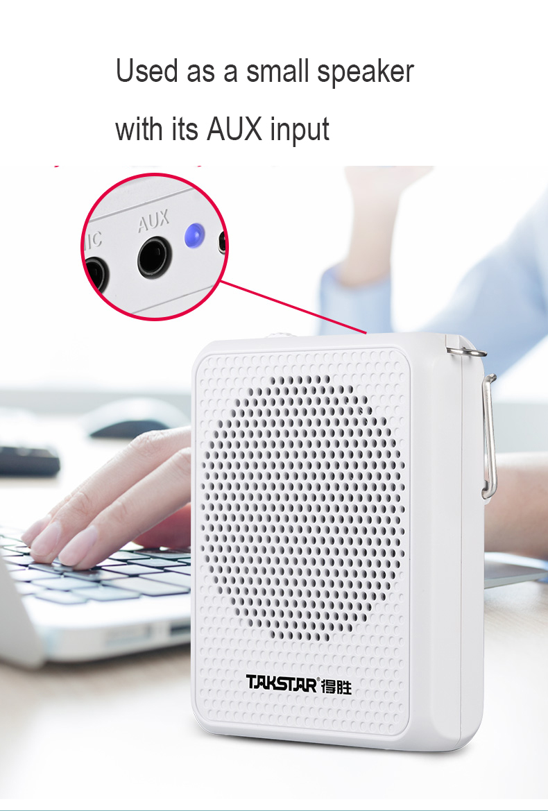 TAKSTAR E126A E126A amplificatore portatile cablato AUX altoparlante Mini amplificatore compatto e leggero per insegnamento, guida turistica
