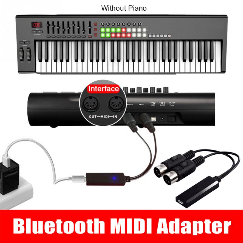 Universal Music Instrument 5 Pin Cable Wireless Bluetooth HIFI Electric Piano Stable Converter MIDI Adapter Audio Studio