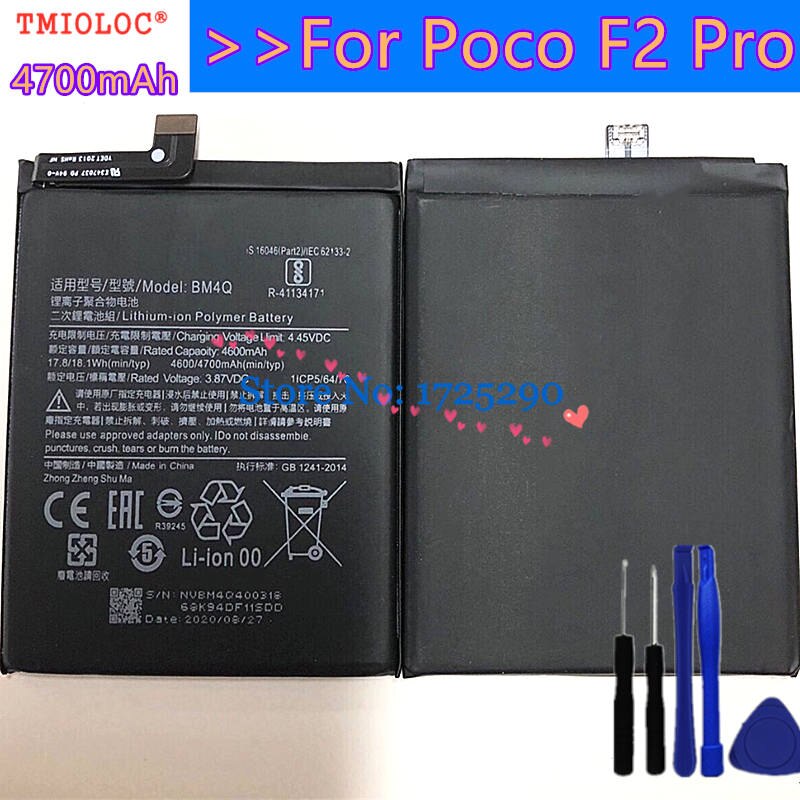 4700Mah Batterij Voor Pocophone Poco F2 Pro Poco F2Pro Batterij + Gereedschap