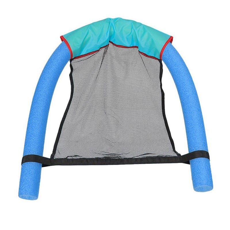 Silla flotante de natación para chico, asiento de cama para adulto, flotador de agua, anillo ligero de playa, Red de fideos, accesorios de Piscina: blue