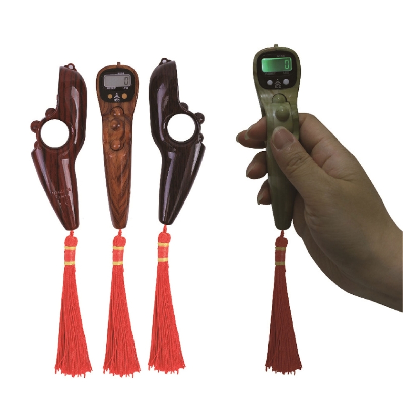LED Electrical Finger Counter Digital Counter Prayer BuddhasDecompression Toy for Meditation Yoga Relieve Tension Resets