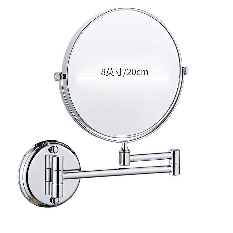 Guld badeværelse 8 tommer forstørrelses spejl folde hotel badeværelse indtrækkeligt makeup spejl dobbeltsidet skønhed spejl væghængende
