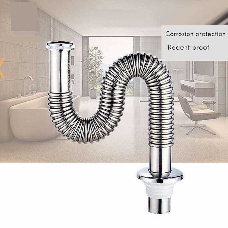 Stainless Steel Kitchen Sink Drain Pipe,For Sink Drain Sewer Floor Drain Kitchen Faucet Accessories