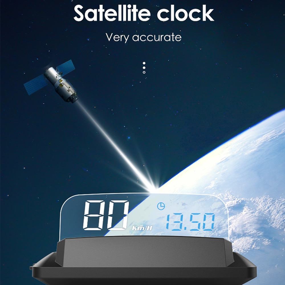 Universal Car GPS Digital Speedometer HUD Automotive Head Up Display Vehicle Car GPS Speedometer Overspeed Warning