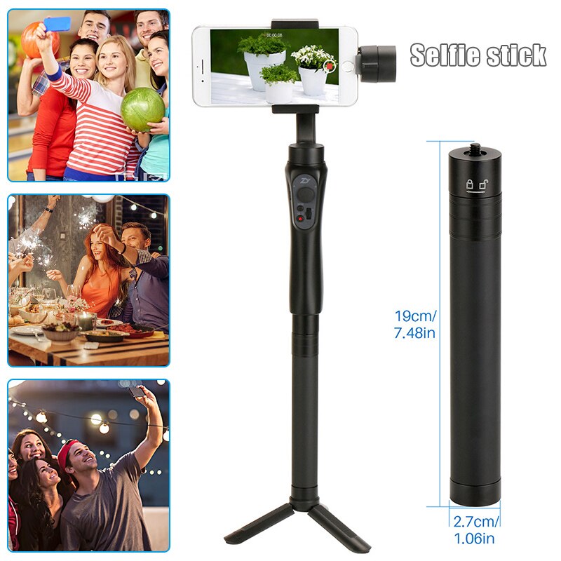 Telescopic Extension Pole - 740mm Max Length - Aluminum & PC - for Gimbal Stabilizer, Smartphone
