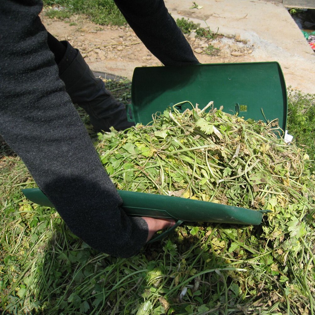 Bærbar til blade græsplæne snavs affald afhentningsværktøj håndværktøj haveblad scoops grabber 1 par håndrivere store