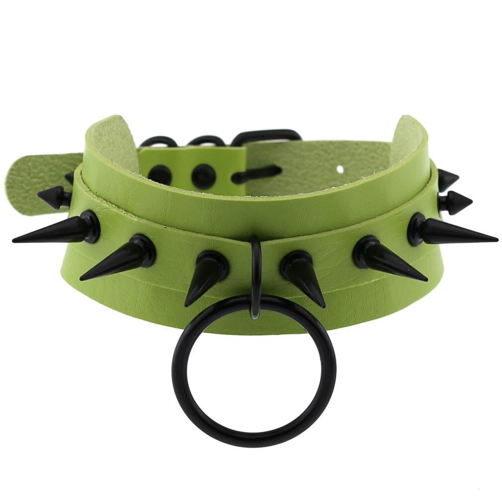 Halloween Cosplay Gothic Grün Halsband Kragen Halsketten Für Frauen Emo Punk Balck Spitze Geometrie Anhänger Halskette Y2K Schmuck