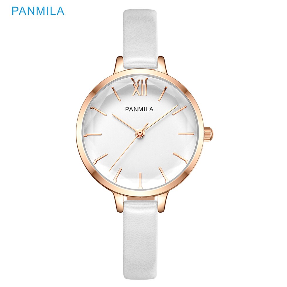 Klassiske hvide dameure enkel stor urskive quartz ur dame læder vandtæt kjole armbåndsur ur relogio feminino
