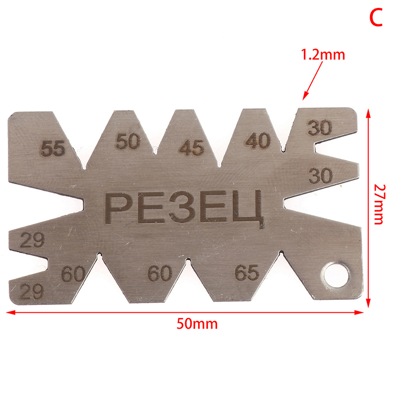 Machining Threads Screw Cutting Gauge Stainless Steel Angle Arc Model Angles Measure Tool Measuring Gauging Tools Gauges: C