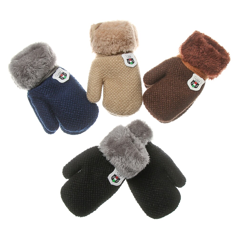 Winter baby jongens meisjes gebreide handschoenen warme lange vinger touw wanten cartoon handschoenen voor kinderen peuters kinderen