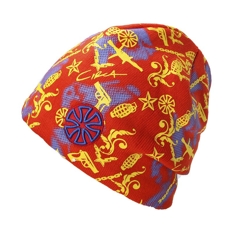 Gorros de invierno Camo Anti-terrorista para hombres y mujeres, gorros tejidos, gorros, gorros, Polar, Polar, cálido, para esquiar, Hip Hop, Beanie de calavera: Rojo