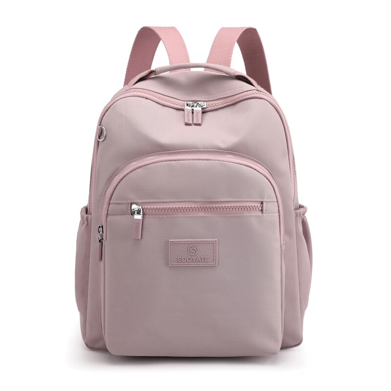 Mochila moderna de nailon para mujer, bolso de hombro para chica, mochila escolar