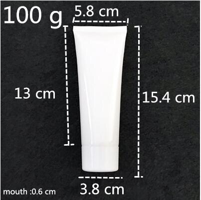 100 pcs Trasporto Libero 50 100 120 150 200 g Bianco Imballaggio di plastica Tubo Bottiglia di Vibrazione Tappo di Gel crema lozione contenitore vuoto di tenuta