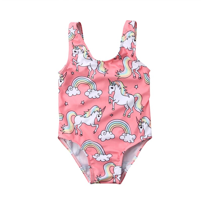 Pasgeboren Baby Kids Peuter Baby Meisjes Eenhoorn Roze Tank Pak Bikini Badmode Badpak Badpak Beachwear