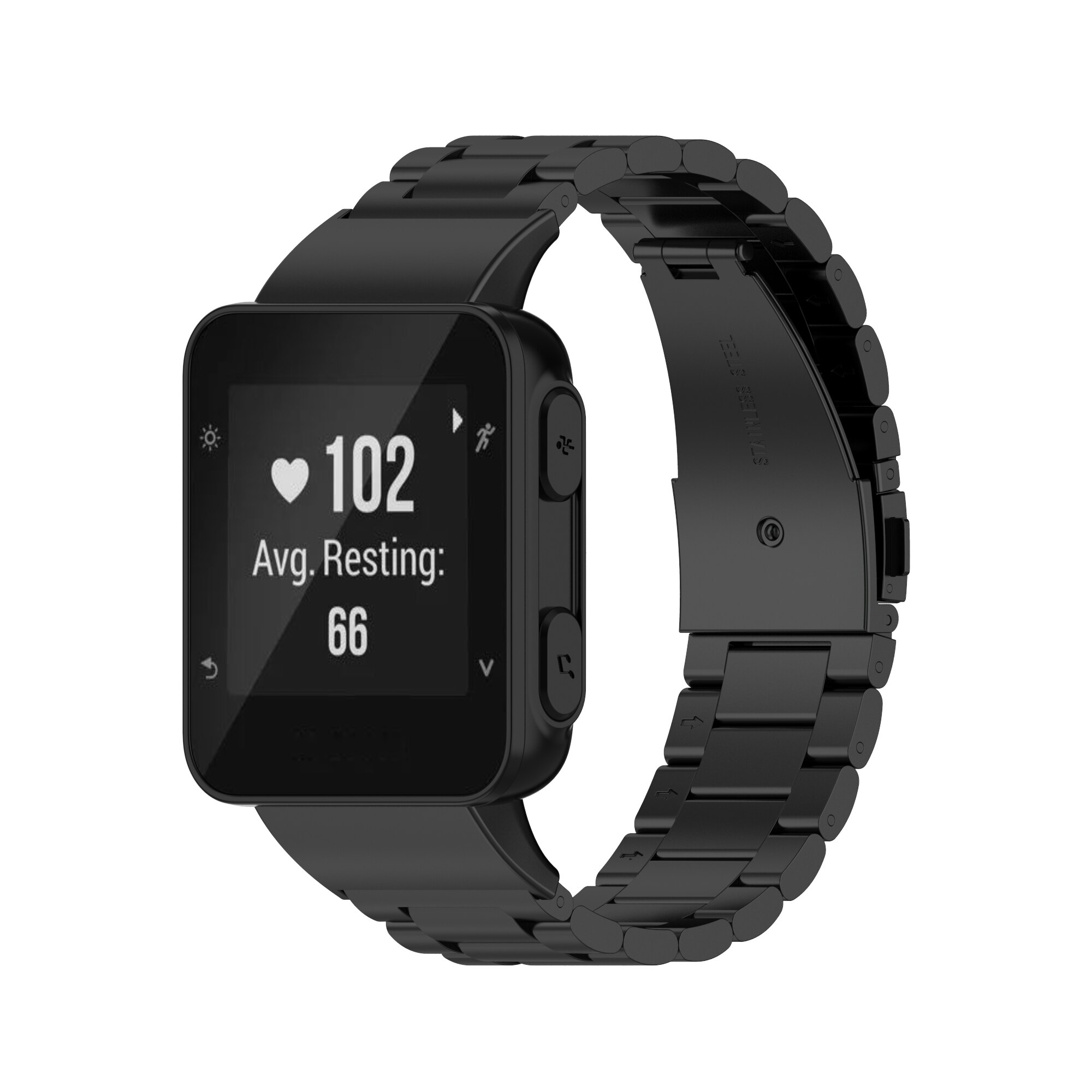 Fifata Rvs Metalen Horloge Band Voor Garmin Forerunner 35/30 Smart Horloge Vervangende Polsband Voor Garmin Forerunner 30