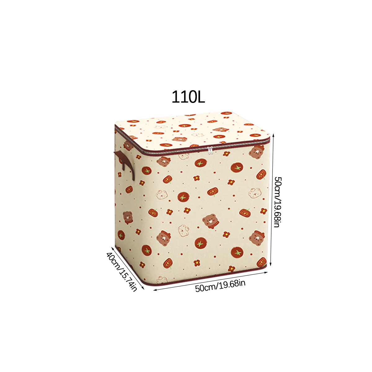 Large Capacity Clothes Storage Bag Bear Cartoon Waterproof Moving Packing Bag Home Use Blanket Organizer Moisture Proof S: Red