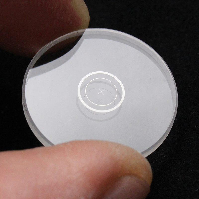 DIV 0.01 mm Eyepiece Micrometer for Biological Microscope Ocular Reticle Cross Ruler Diameter 20 mm Calibration