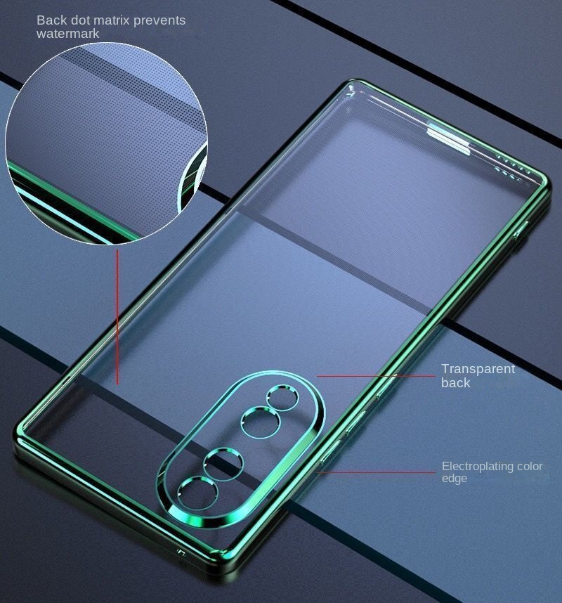 Para Huawei Honor 90 80 70 60 50 Pro funda suave TPU transparente chapado funda protectora trasera delgada fundas para Honor 90Pro Shell