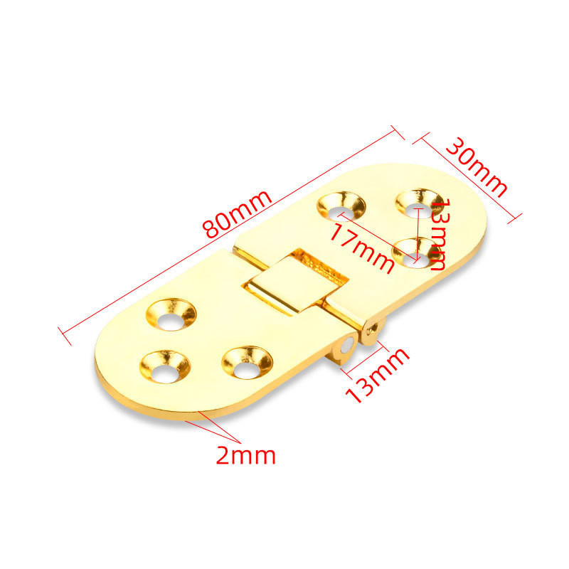 Zinc Alloy Mounted Folding Hinges Self Supporting Foldable Table Cabinet Door Hinge Furniture Hardware: Gold 2pc
