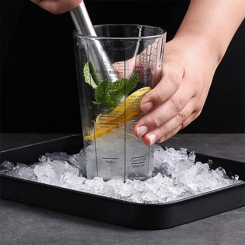 Stainless Steel Handy Wine Mixing Stirring Stick Portable Restaurant Coffee Shop Drink Ice Crushing Utensils Accessories